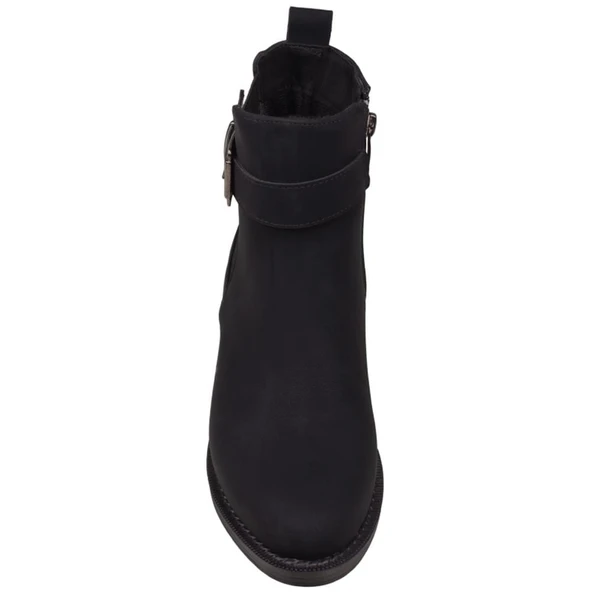 Trend Adımlar Siyah Kemerli Casual Kadın Chelsea Bot - Resim 6