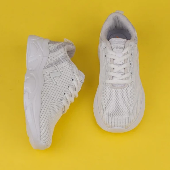 M2S Beyaz Adel Kadın Ultra Esnek Hafif Sneaker - Resim 6