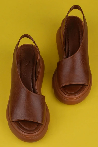 Trend Adımlar Taba Kalın Taban Ultra Hafif Yan Kapalı Kadın Sandalet - Resim 5