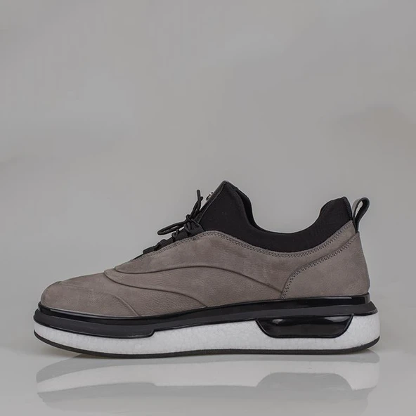 Slayka Gri Lastik Boğazlı Köpük Taban Erkek Günlük Ayakkabı - Resim 3