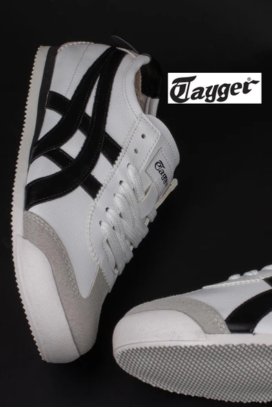 Tayger Beyaz-Siyah Sıfır Taban Unisex Sneaker - Resim 5