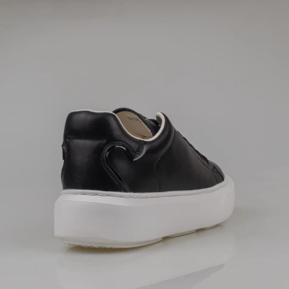 Lufian Siyah Amy Hakiki Deri Kadın Sneaker - Resim 3