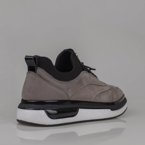 Slayka Gri Lastik Boğazlı Köpük Taban Erkek Günlük Ayakkabı - Resim 4