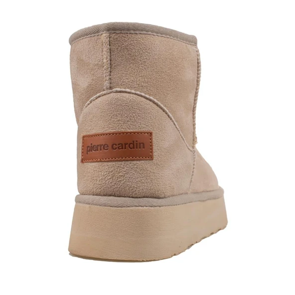 Pierre Cardin Bej Orta Boy Kadın Süet Bot PC-52710 - Resim 4