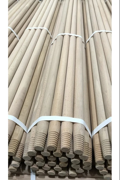 Fırça Sapı Ahşap Çam Süpürge Sapı 150cm Mop Sapı Dayanıklı Sağlam 60 adet - Resim 2