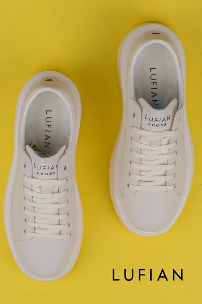 Lufian Beyaz Gage Erkek Deri Sneaker Ayakkabı - Resim 6
