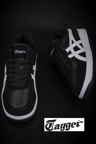 Tayger Siyah Unisex Kaymaz Tabanlı Sneaker - Resim 6