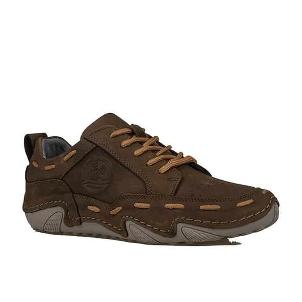 Slayka Yeşil Rollo Hakiki Nubuk Deri Bağcıklı Gündelik Ayakkabı - Resim 2