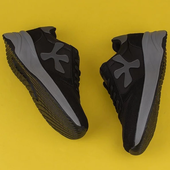 M2S Siyah Cruz Erkek Ultra Hafif Sneaker - Resim 6