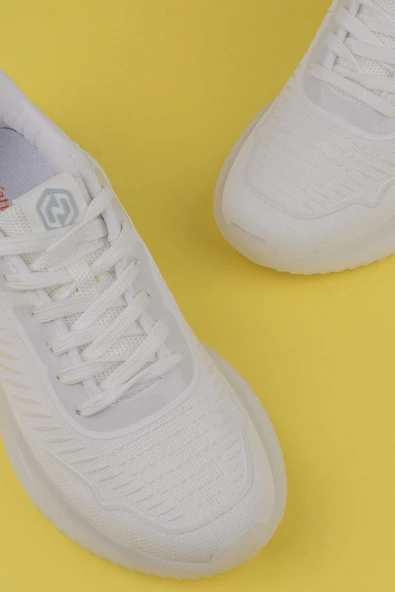 M2S Beyaz Nora Erkek Tekstil Sneaker - Resim 7