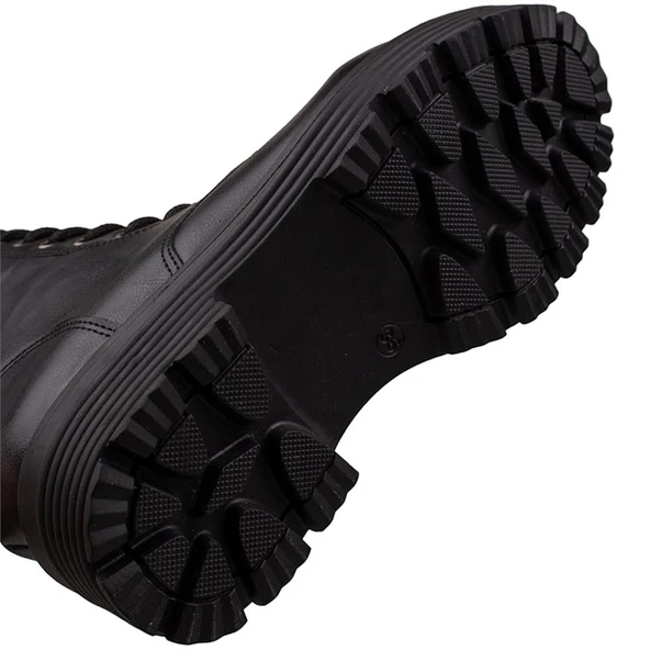 Pierre Cardin Siyah Kalın Taban Bağcıklı Postal Bot PC-52402 - Resim 7