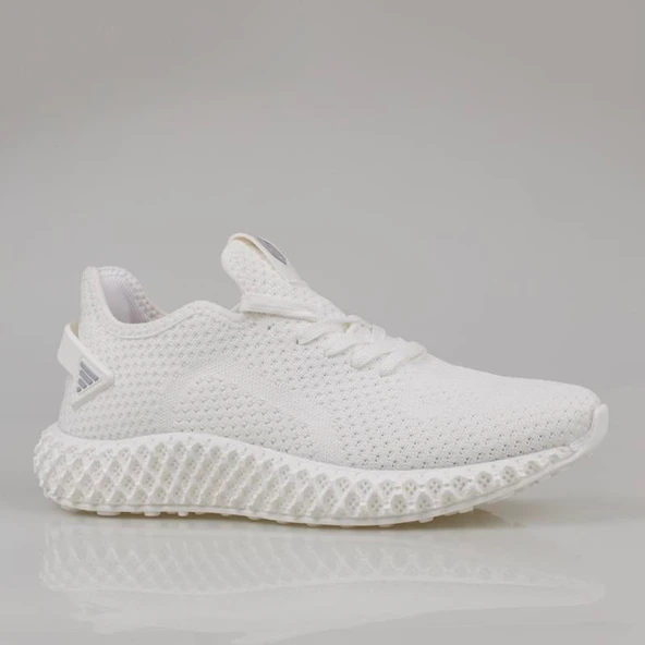 M2S Beyaz Nest Unisex Yazlık Ultra Hafif  Esnek Sneaker - Resim 2