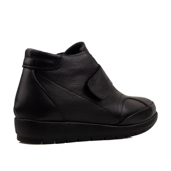 Trend Adımlar Siyah Lastikli Kadın Comfort Casual Bot - 5