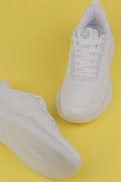 M2S Beyaz Nora Erkek Tekstil Sneaker - Resim 6