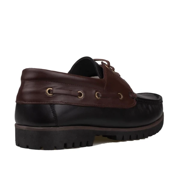 M2S Siyah Kahve Hakiki Deri Erkek Tımberland Tarzı Kışlık Ayakkabı - Resim 5