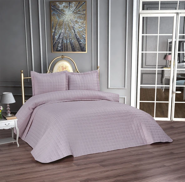 Yıldız Kapitoneli 3 Parça Çift Kişilik Yatak Örtüsü - 4