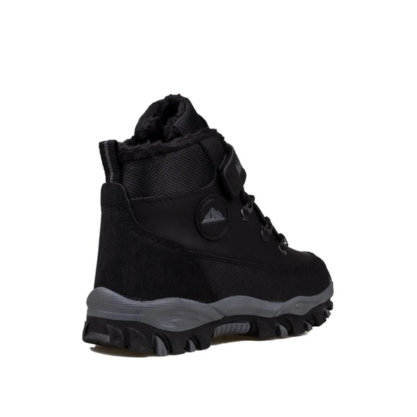 Trend Adımlar Siyah Power Kaymaz Taban Yünlü Trekking Çocuk Bot - 5