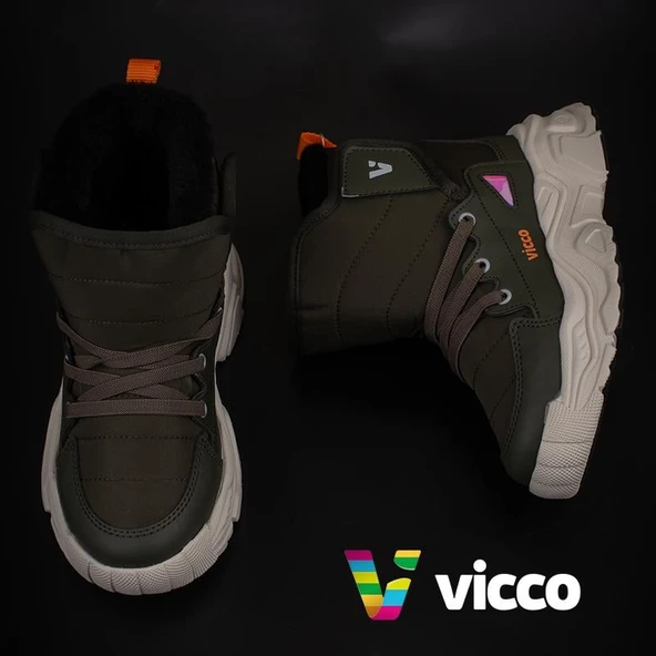 Vicco Haki Fit Unisex Çocuk İçi Yünlü Karbotu - 6