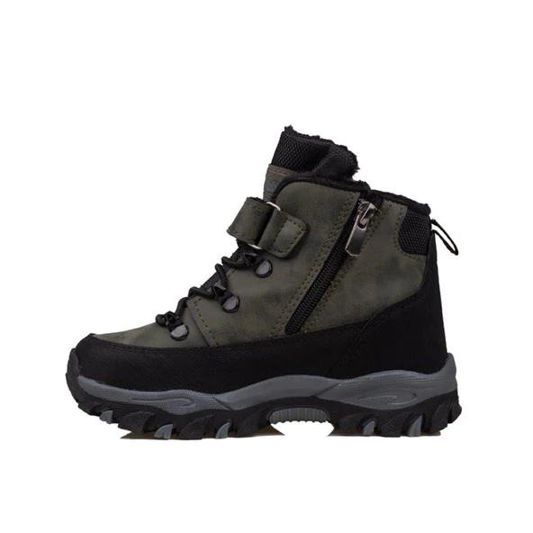 Trend Adımlar Haki Power Kaymaz Taban Yünlü Trekking Çocuk Bot - 2