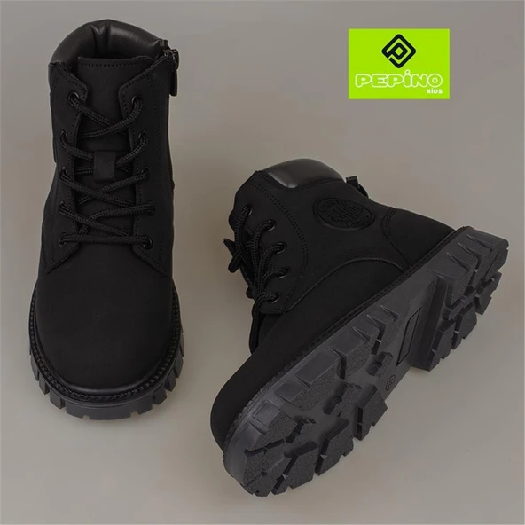 Pepino Siyah Unisex Kauçuk Kaymaz Taban Çocuk Bot - 6