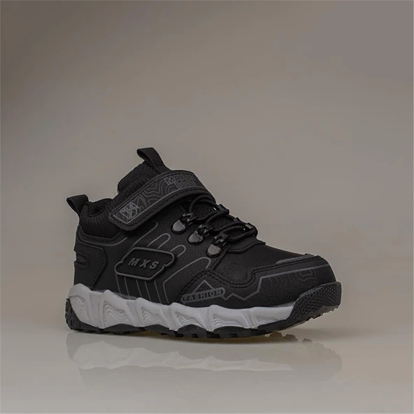 Trend Adımlar Siyah MX Unisex Çocuk Spor Bot - Resim 2