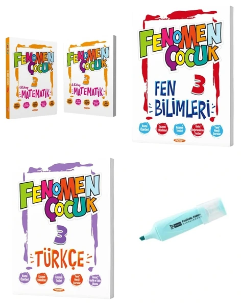 3. Sınıf Matematik1-2 Fen Bilgisi Ve Türkçe Soru Bankası