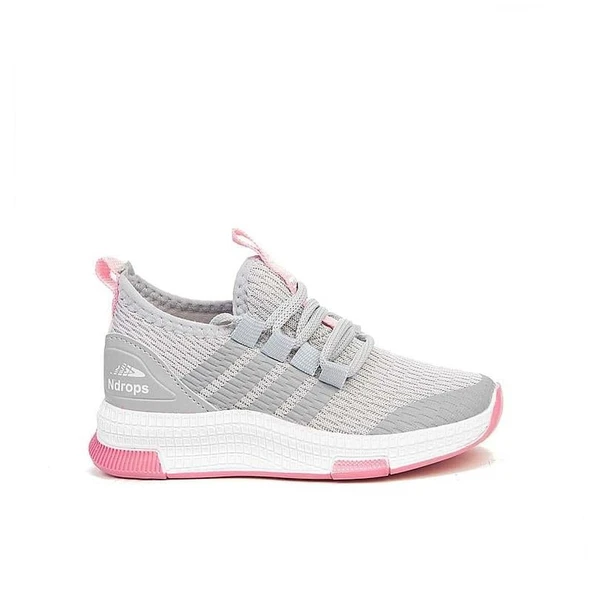 Trend Adımlar Gri Unisex Patik Lastikli Çocuk Spor Ayakkab - 1