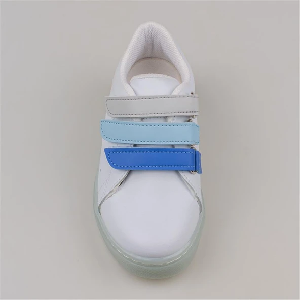 Trend Adımlar Mavi Rainbow Unisex Çocuk Işıklı Sneaker - 5