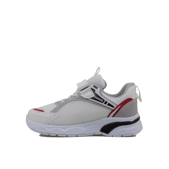 Trend Adımlar Beyaz-Siyah Cırt Cırtlı Unisex Çocuk Spor Ayakkabı - 2