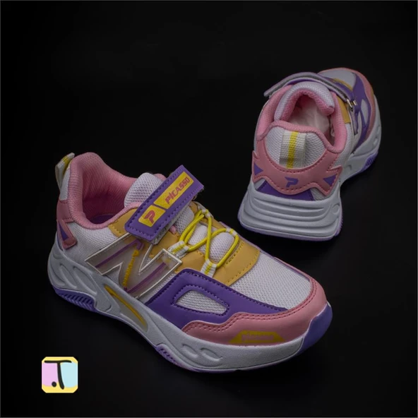 Trend Adımlar Beyaz Renkli Dokulu Unisex Çocuk New Force Spor Ayakkabı - 5