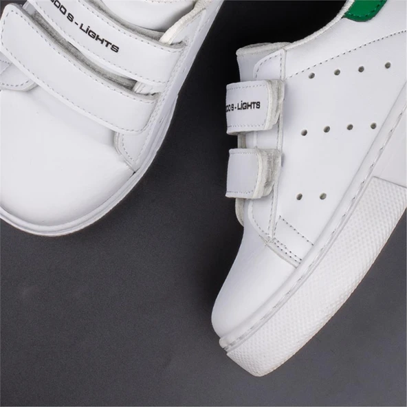 Trend Adımlar Yeşil Erkek Çocuk Mevsimlik Cırtlı Sneaker - 5