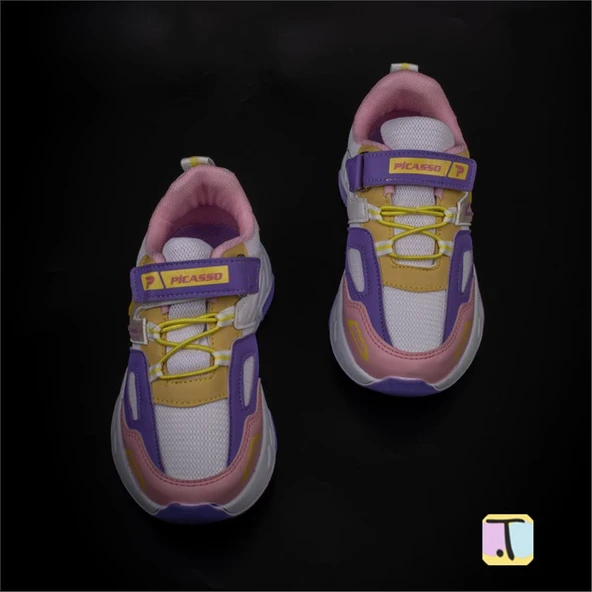 Trend Adımlar Beyaz Renkli Dokulu Unisex Çocuk New Force Spor Ayakkabı - 4