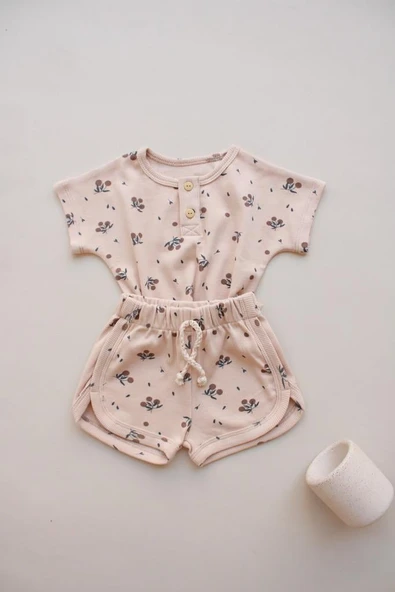 Zeytin Baskı Kaşkorse Alt Üst Takım - Resim 4