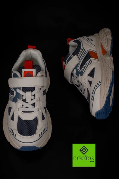 Pepino Krem Kalın Kaymaz Taban Hafif Çocuk Sneaker - 4