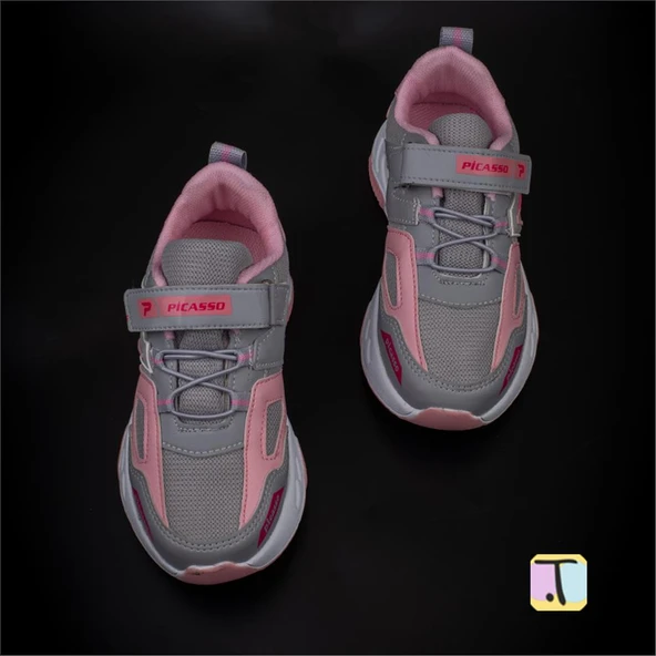 Trend Adımlar Pembe Renkli Dokulu Unisex Çocuk New Force Spor Ayakkabı - 4