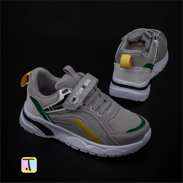 Trend Adımlar Sarı Cırt Cırtlı Unisex Çocuk Spor Ayakkabı - Resim 4