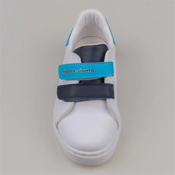 Trend Adımlar Mavi Erkek Çocuk Mevsimlik Cırtlı Sneaker - Resim 5