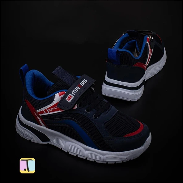 Trend Adımlar Saks Mavi Cırt Cırtlı Unisex Çocuk Spor Ayakkabı - 4