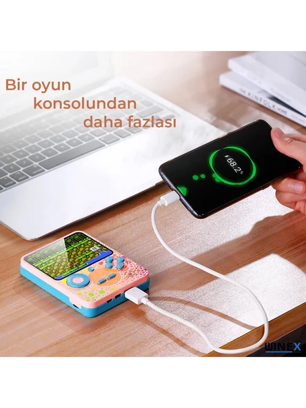Winex Mobile Winex G6 Retro 3.5 Inç Tv Bağlanan 2.joystickli Oyun Konsolu Mavi (666 Klasik Oyunlar) - Resim 2