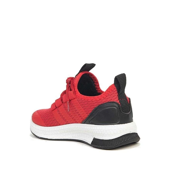 Trend Adımlar Kırmızı Unisex Patik Lastikli Çocuk Spor Ayakkab - Resim 3