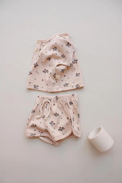 Zeytin Baskı Kaşkorse Alt Üst Takım - Resim 2