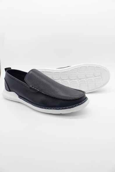 Koyu Lacivert Analin  Bağcıksız-Tokasız Ayakkabı 1033250170 - Resim 3