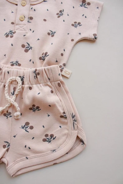 Zeytin Baskı Kaşkorse Alt Üst Takım - Resim 6