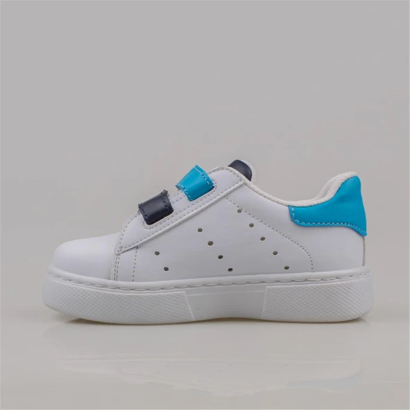 Trend Adımlar Mavi Erkek Çocuk Mevsimlik Cırtlı Sneaker - Resim 3