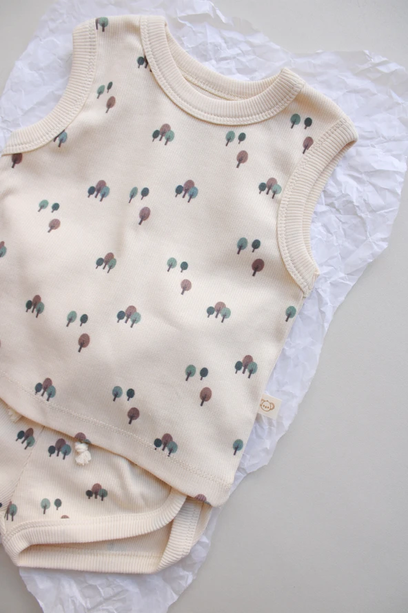 Ağaç Baskı Kaşkorse Atlet Şort Takım - Resim 11