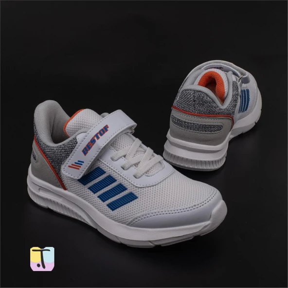 Trend Adımlar Beyaz Memory Foam Tabanlı Erkek Çocuk Sneaker - 5
