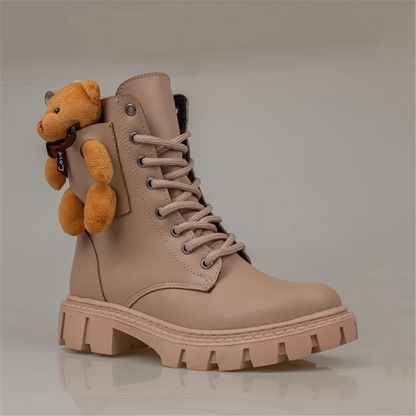 Trend Adımlar Krem Cute Bear Kız Çocuk Postal Bot - Resim 2