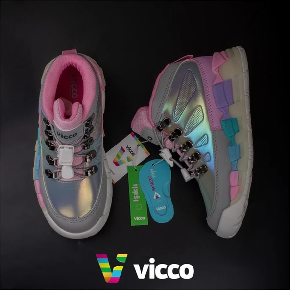 Vicco Gri Ellen Işıklı Unisex Bot - 5