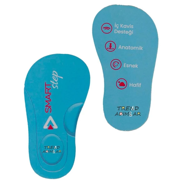 Trend Adımlar Saks Mavi Cırt Cırtlı Unisex Çocuk Spor Ayakkabı - 5