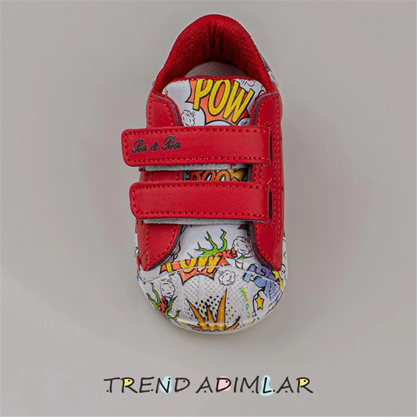 Trend Adımlar Kırmızı Hero İlk Adım Bebe Sneaker - Resim 5